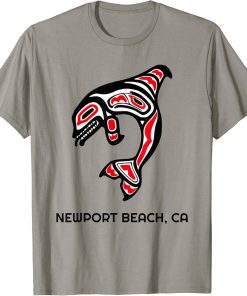 Newport Beach, California Native American Orca Killer Whale T-Shirt