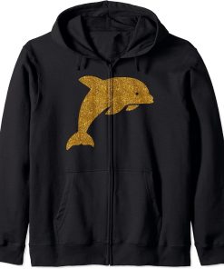 Dolphin Gift For Women Girl Beluga Fish Orca Lover Zip Hoodie